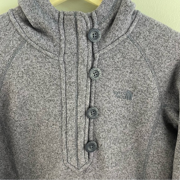 THE NORTH FACE Heathered Light Purple Crescent Sunshine Fleece Sweatshirt Hoodie - Picture 4 of 11